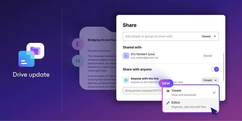 Proton Drive and Docs Now Allow Sharing with Non-Proton Users